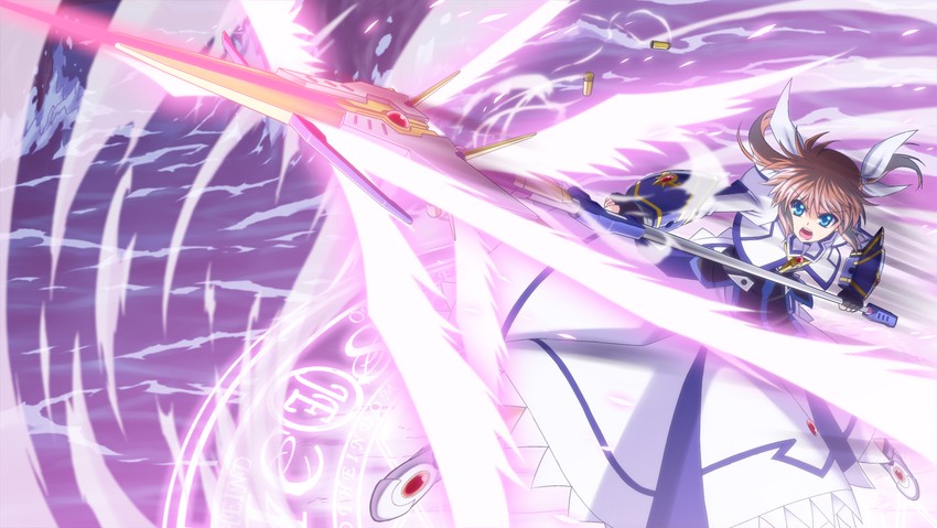 takamachi nanoha and raising heart (lyrical nanoha and 3 more) drawn by h-new