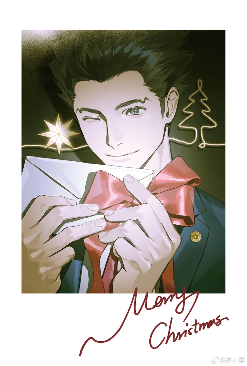 phoenix wright (ace attorney) drawn by fan_mu_zhang