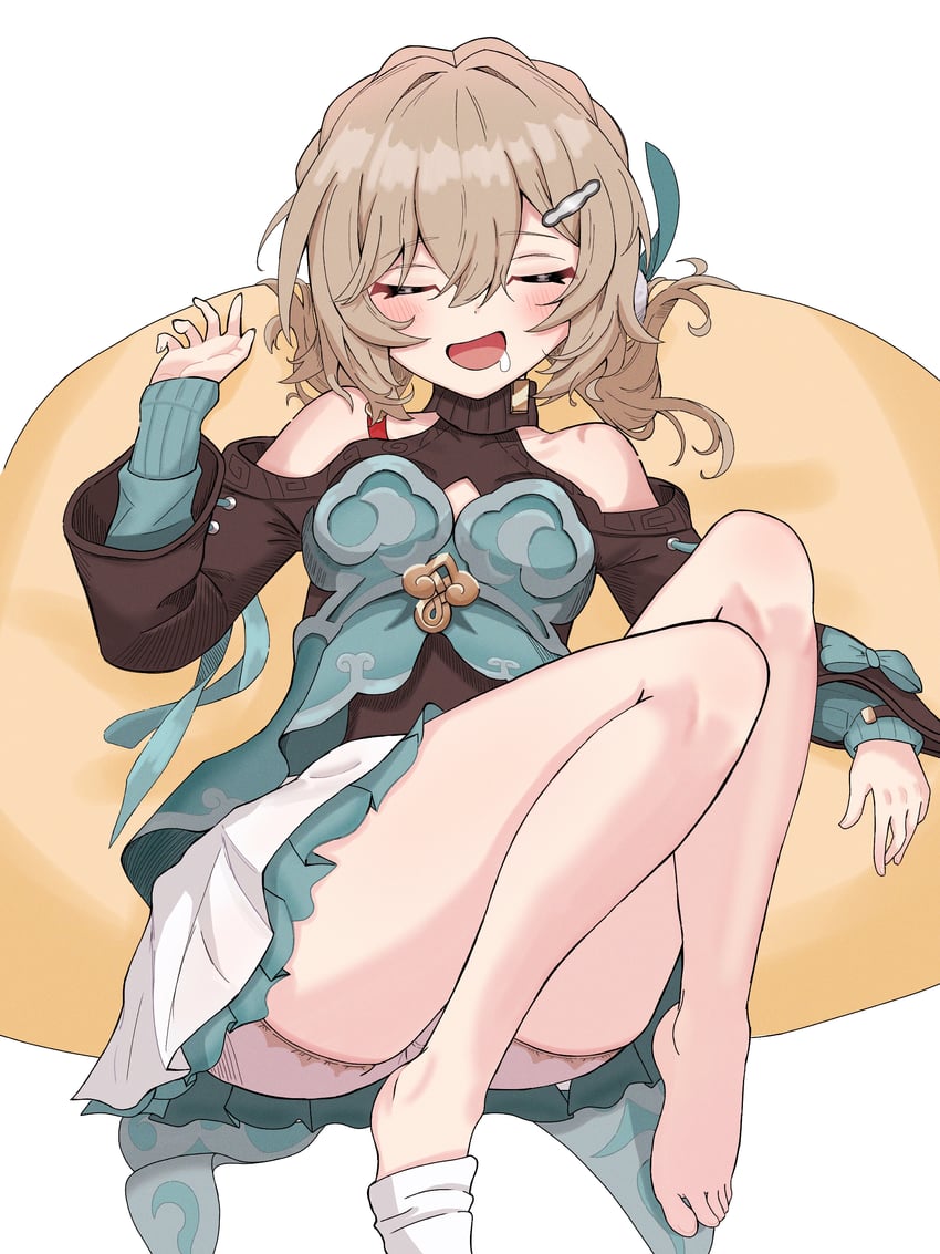 qingque (honkai and 1 more) drawn by warabi_mochi_(w4rabimochi)