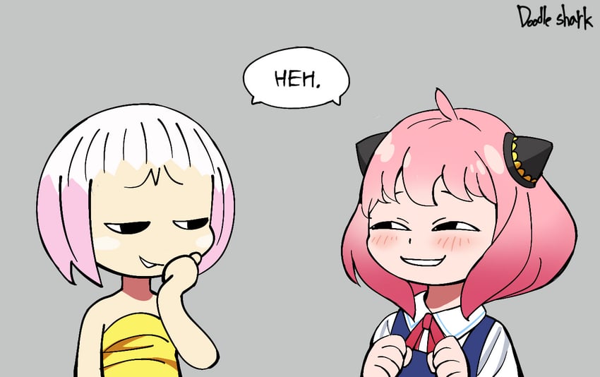 anya and guu (spy x family and 1 more) drawn by doodle_shark