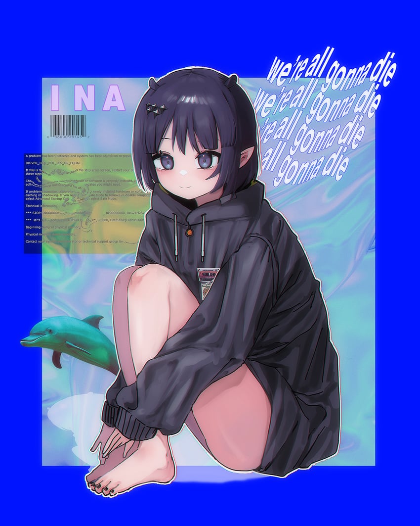 ninomae ina'nis (hololive and 1 more) drawn by pong2