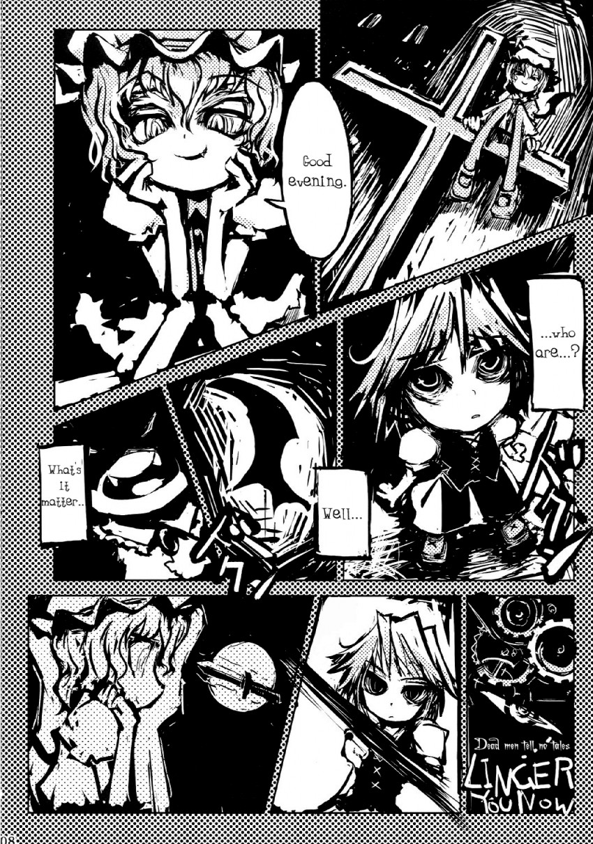 remilia scarlet and izayoi sakuya (touhou) drawn by genocide_kitten