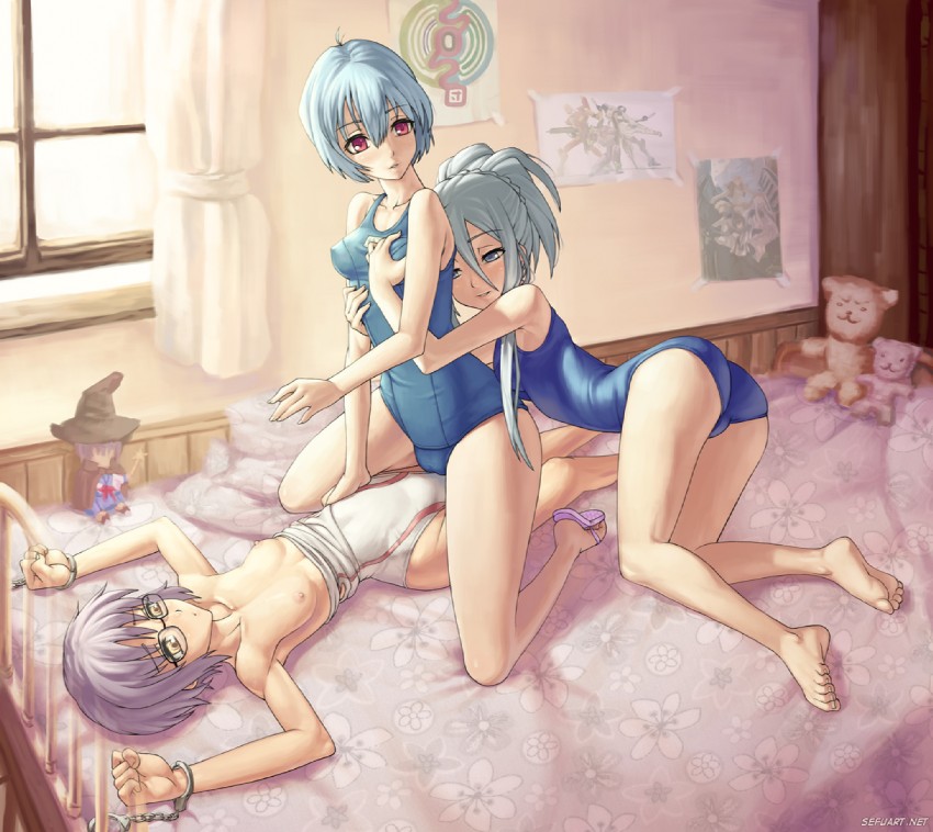 ayanami rei, nagato yuki, and felli loss (neon genesis evangelion and 2 more) drawn by speh