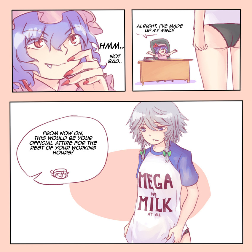 remilia scarlet and izayoi sakuya (touhou) drawn by yoruny