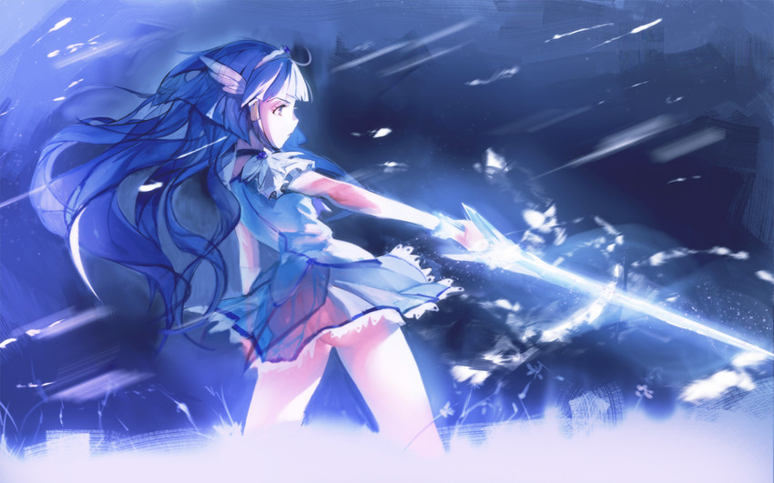 aoki reika and cure beauty (precure and 1 more) drawn by ekao