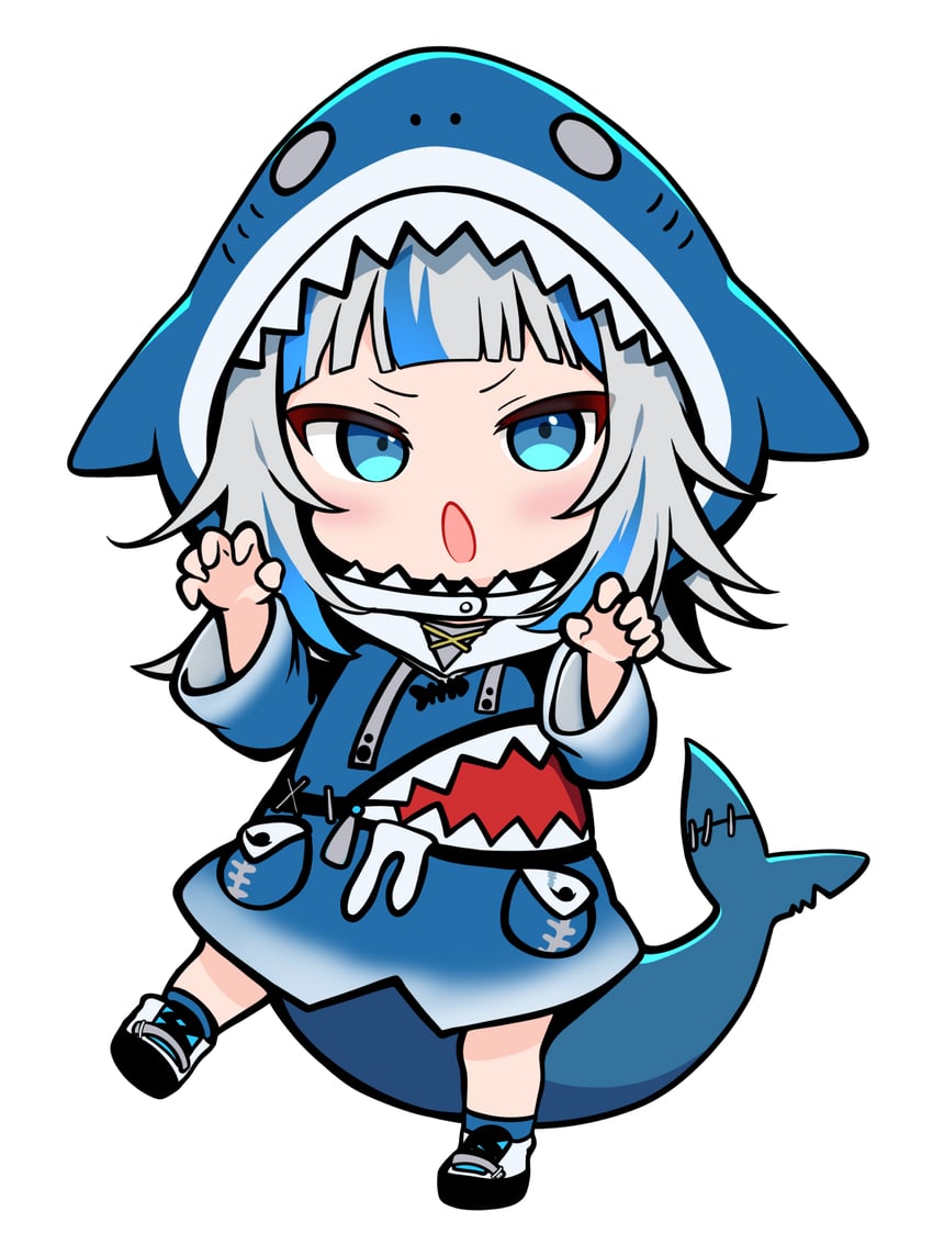 gawr gura (hololive and 1 more) drawn by shishiejo_(sisieho1)