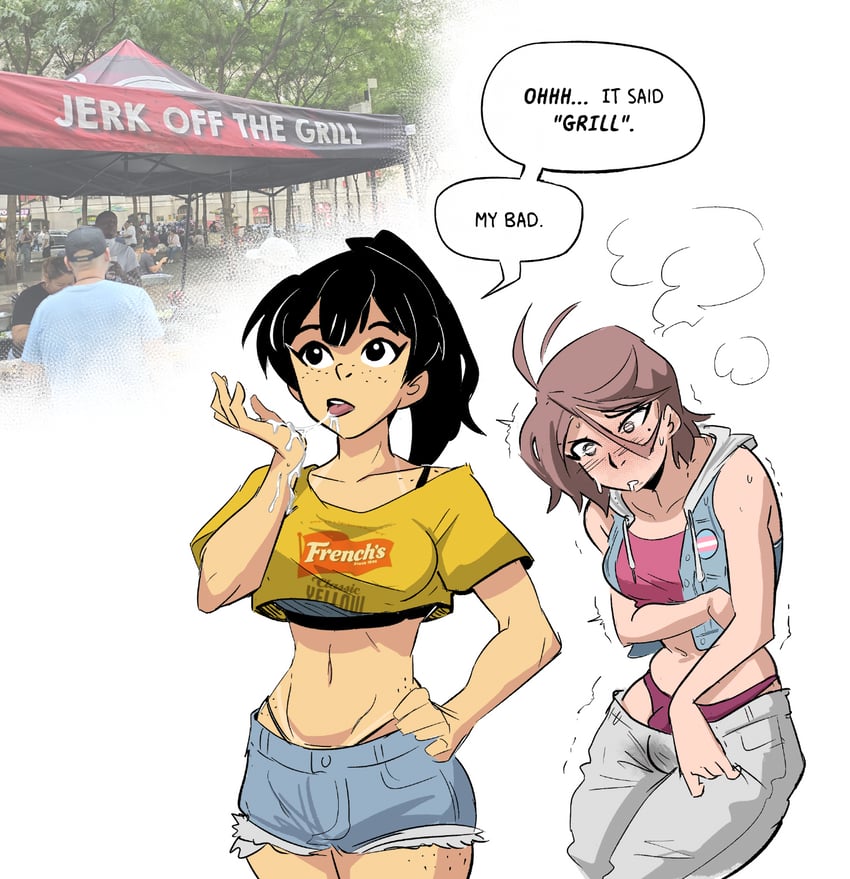 actiranger yellow and actiranger pink (original) drawn by spicymancer