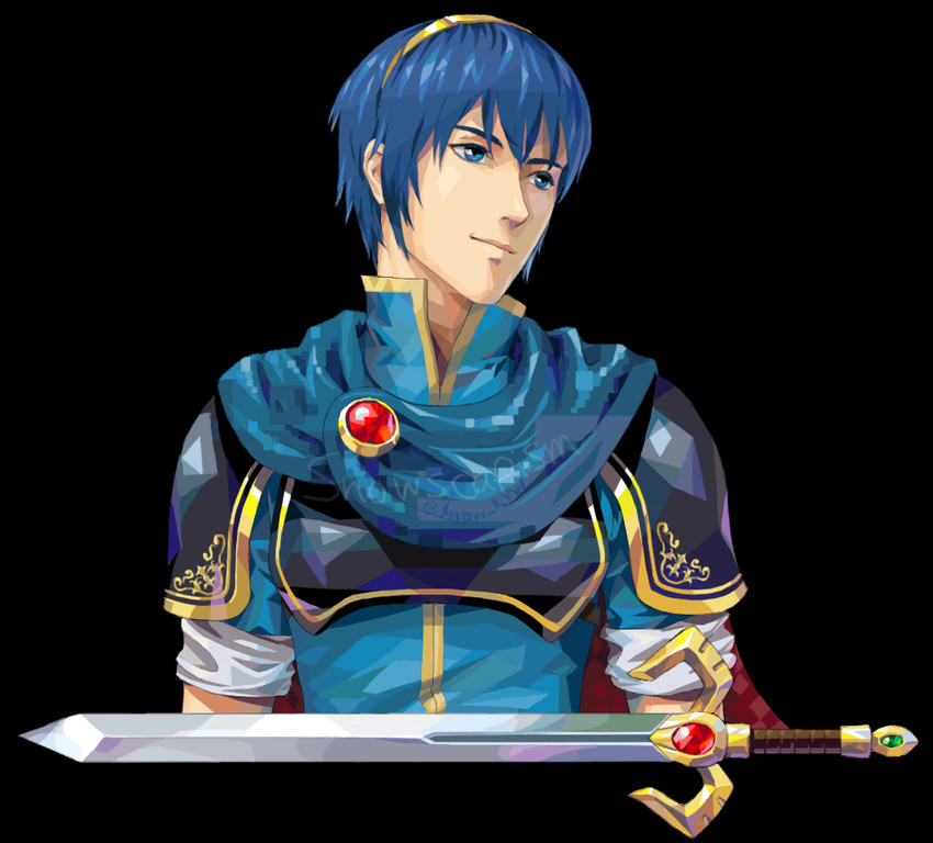 marth (fire emblem and 2 more) drawn by snowscapism