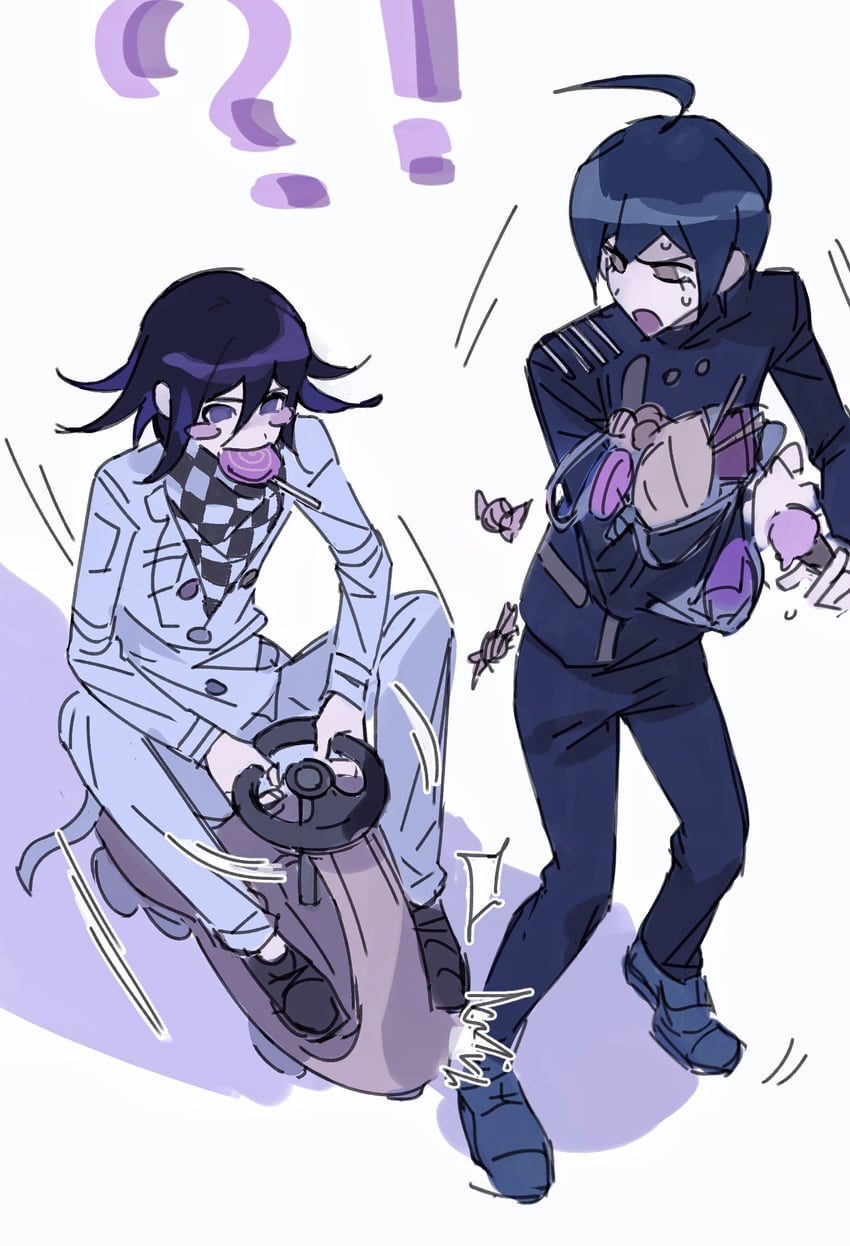 oma kokichi (danganronpa and 1 more) drawn by inki_koi_(grnmgaplepie)