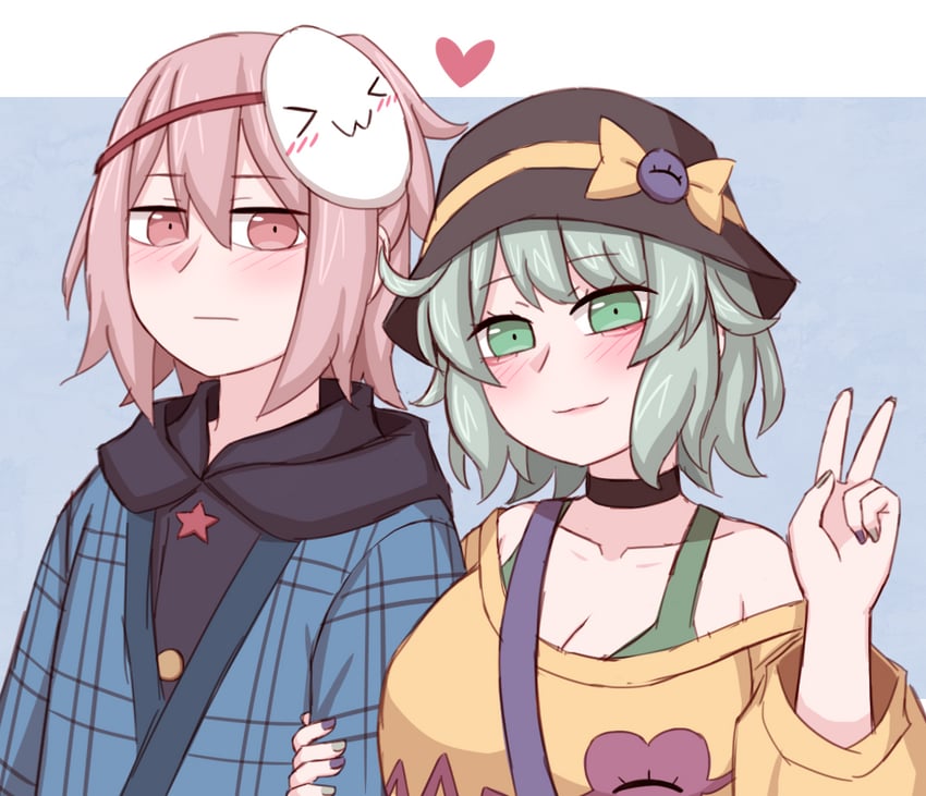komeiji koishi and hata no kokoro (touhou) drawn by kiryuu_soma