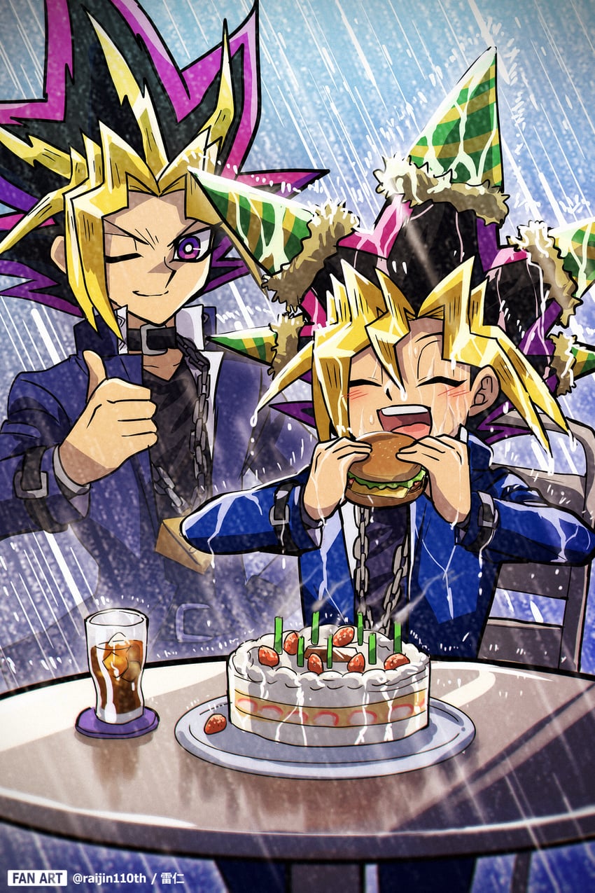muto yugi and yami yugi (yu-gi-oh! and 1 more) drawn by raijin-bh