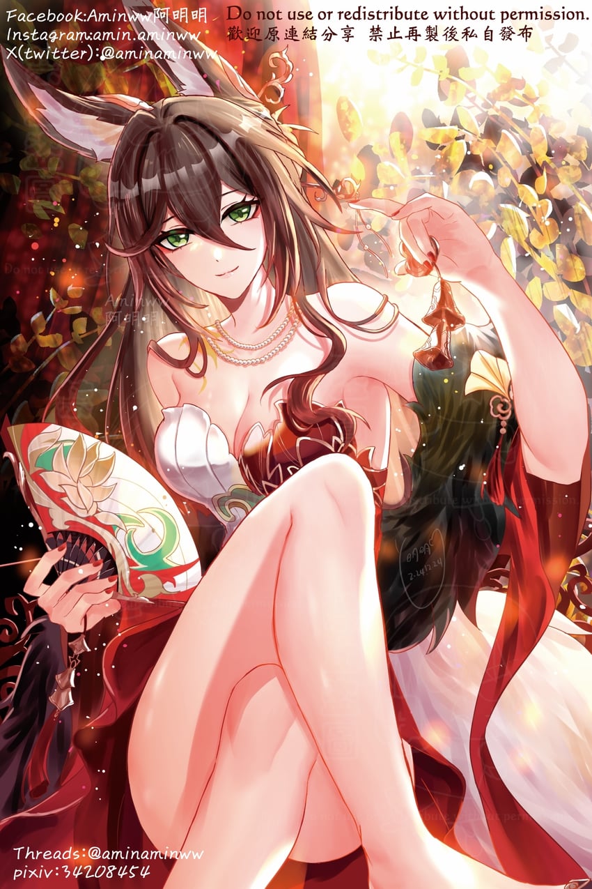 tingyun and fugue (honkai and 1 more) drawn by aminww_amingming