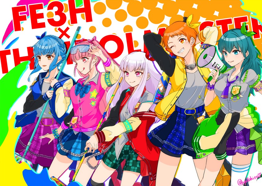 female byleth, hilda valentine goneril, lysithea von ordelia, morino rinze, marianne von edmund, and 5 more (idolmaster and 3 more) drawn by yutohiroya