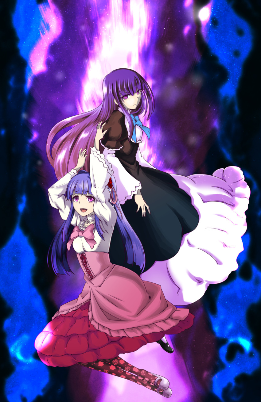 frederica bernkastel and furudo erika (umineko no naku koro ni) drawn by iwatobi_hiro