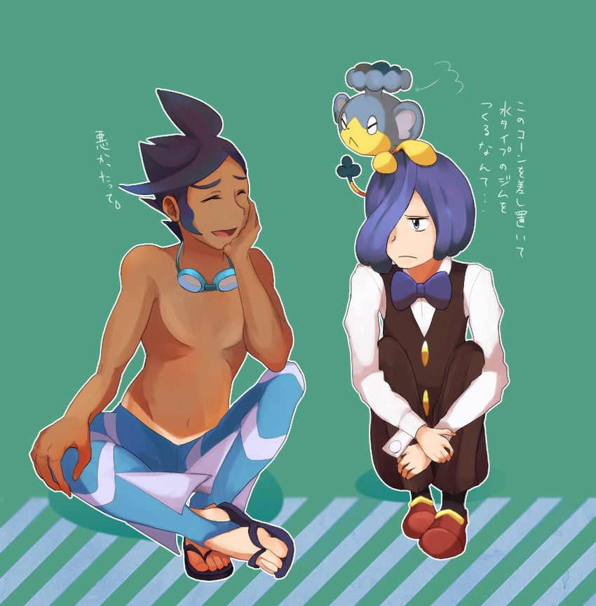 panpour, cress, and marlon (pokemon and 1 more) drawn by iricorn