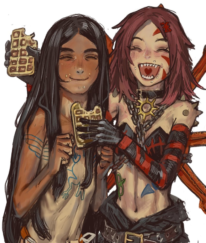 emperor of mankind and cultist-chan (warhammer 40k) drawn by mossacannibalis