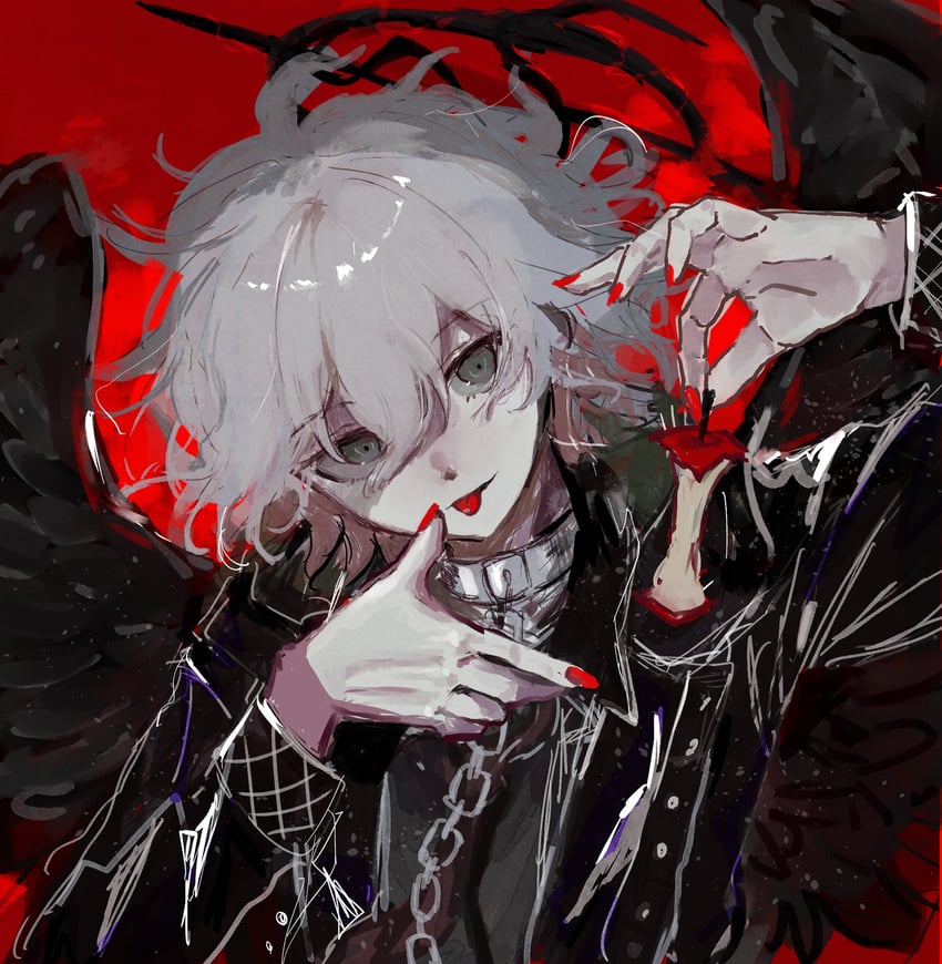 komaeda nagito and servant (danganronpa and 1 more) drawn by ima_neru