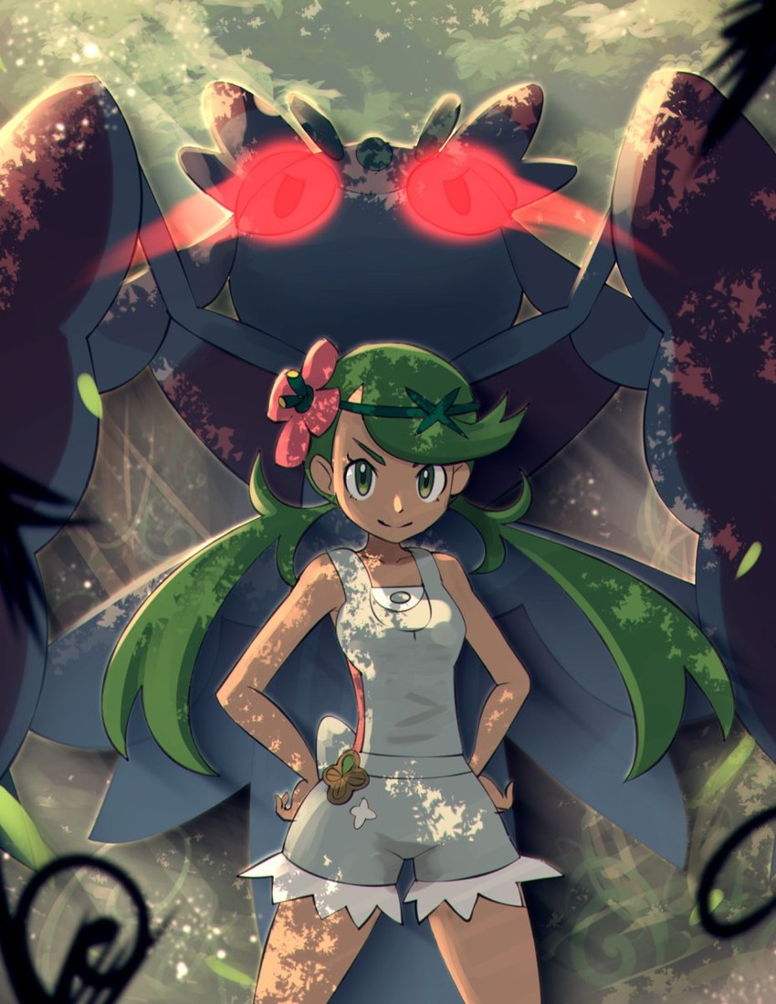 mallow and lurantis (pokemon and 1 more) drawn by gonzarez