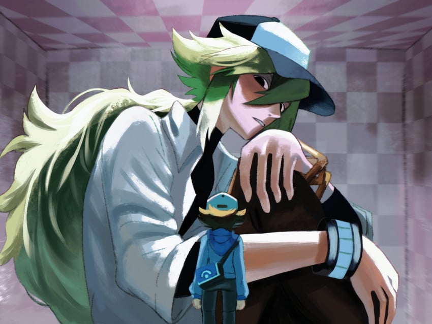 hilbert and n (pokemon and 1 more) drawn by zero_(sleepy_meltan)