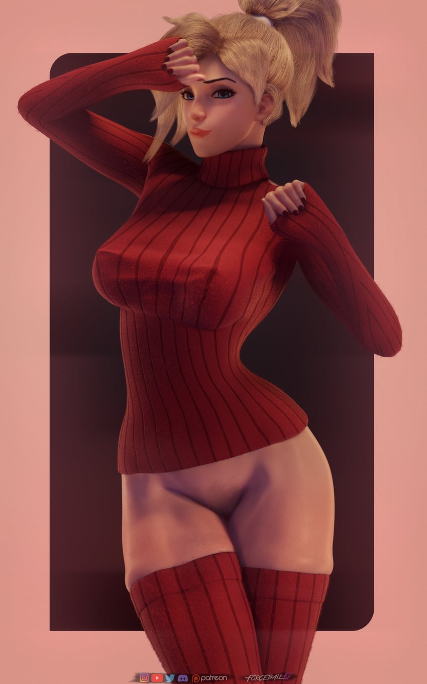 mercy (overwatch and 1 more) drawn by forceball_fx