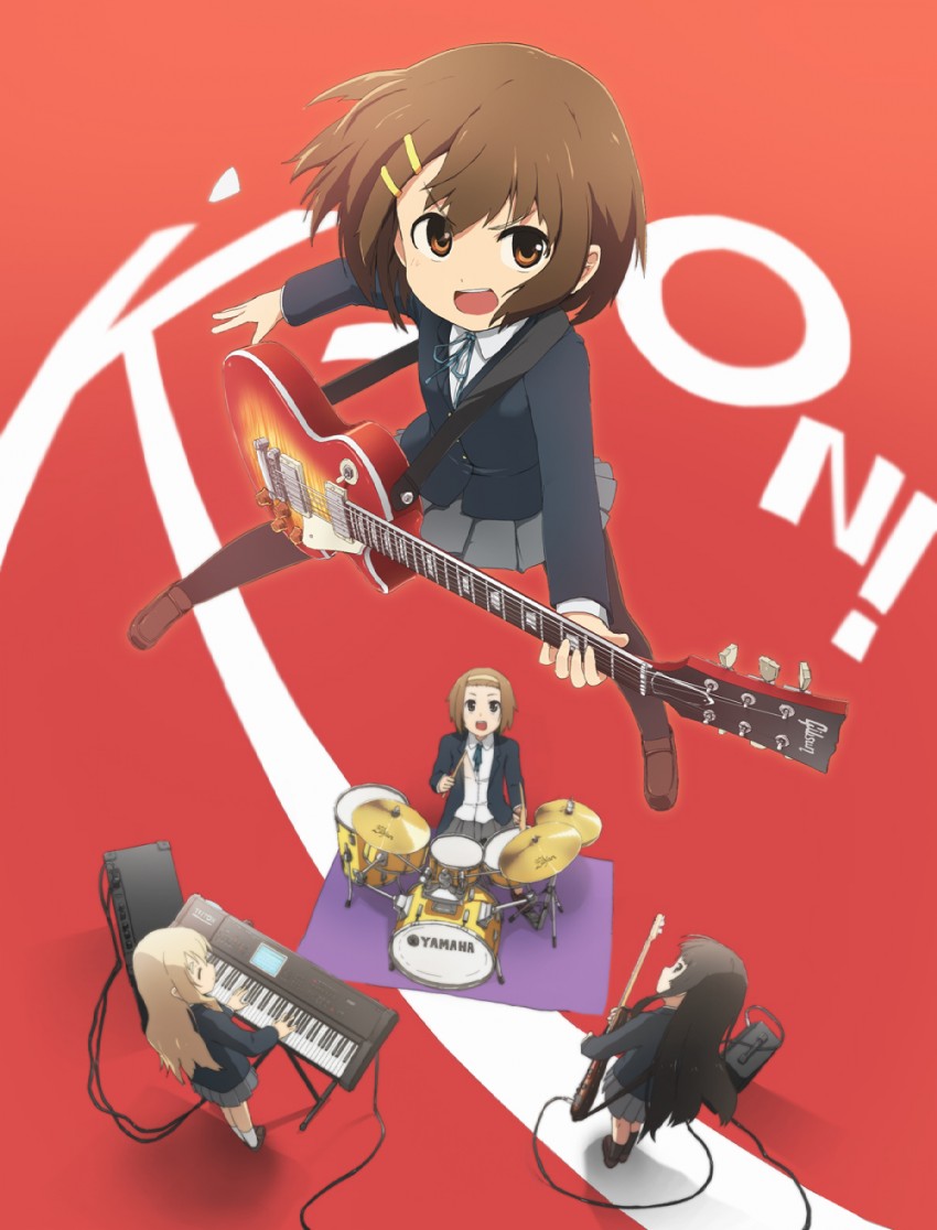 akiyama mio, hirasawa yui, tainaka ritsu, and kotobuki tsumugi (k-on! and 1 more) drawn by kaito_(k4itoh)