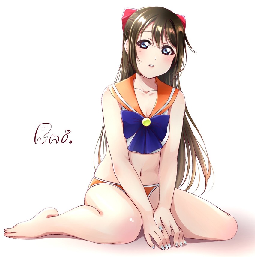 osaka shizuku and sailor venus (love live! and 4 more) drawn by runi_(87025)