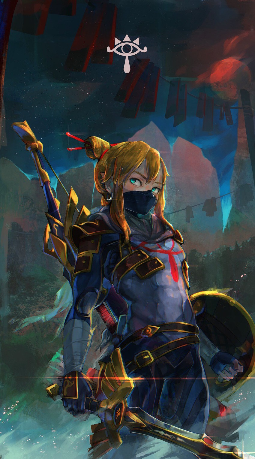 link and sheik (the legend of zelda and 1 more) drawn by kashu_(hizake)