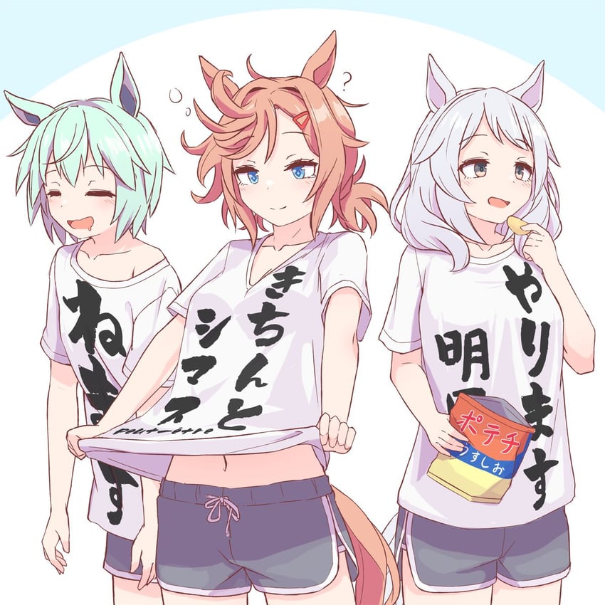 seiun sky, hishi miracle, and venus paques (umamusume) drawn by kk_tofu