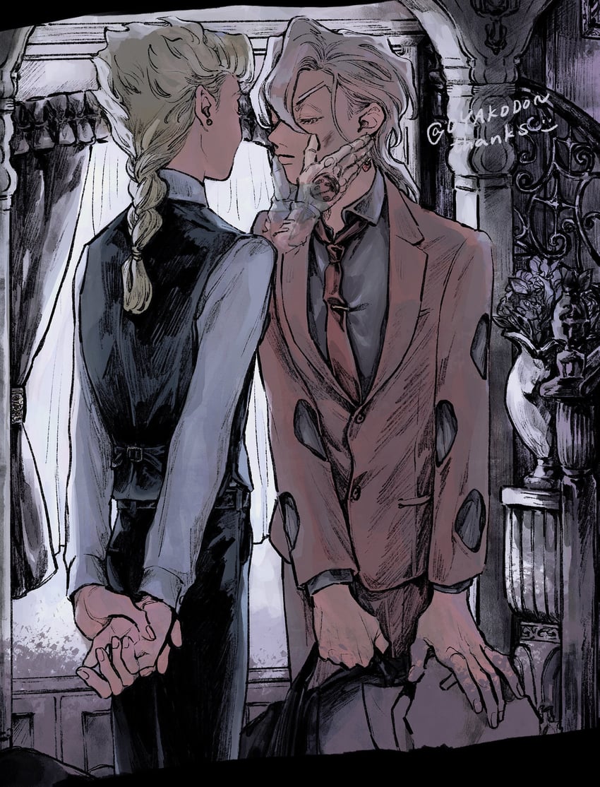 giorno giovanna, pannacotta fugo, and gold experience (jojo no kimyou na bouken and 1 more) drawn by okokoro_zaiku