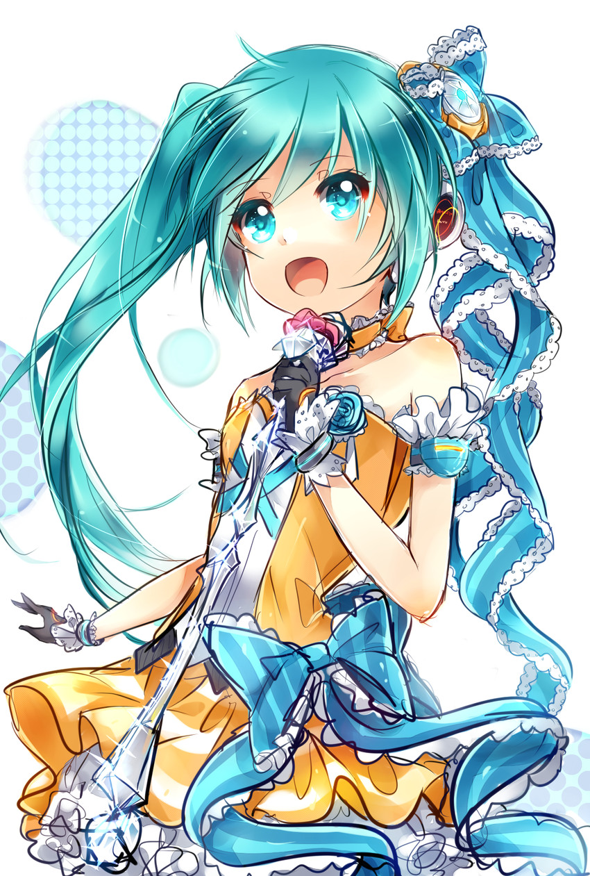 hatsune miku (vocaloid and 2 more) drawn by esdy