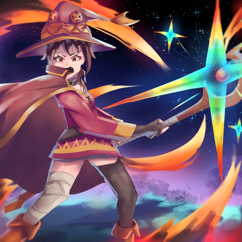 megumin (kono subarashii sekai ni shukufuku wo! and 1 more) drawn by digitical