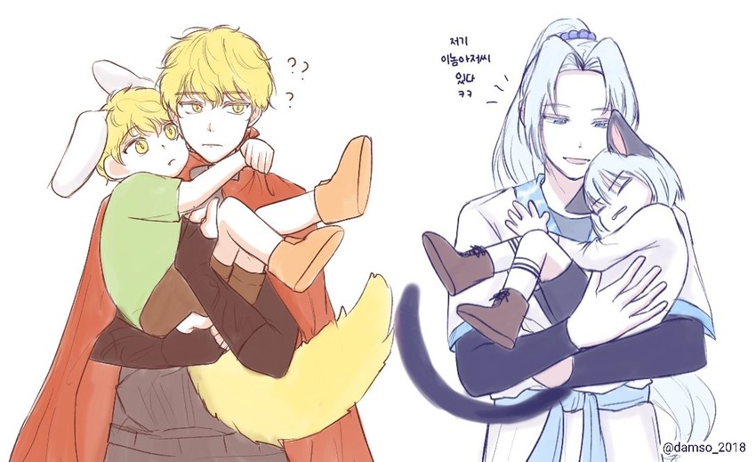 khun aguero agnis, zahard, ja wangnan, and khun edhuan (tower of god) drawn by damso
