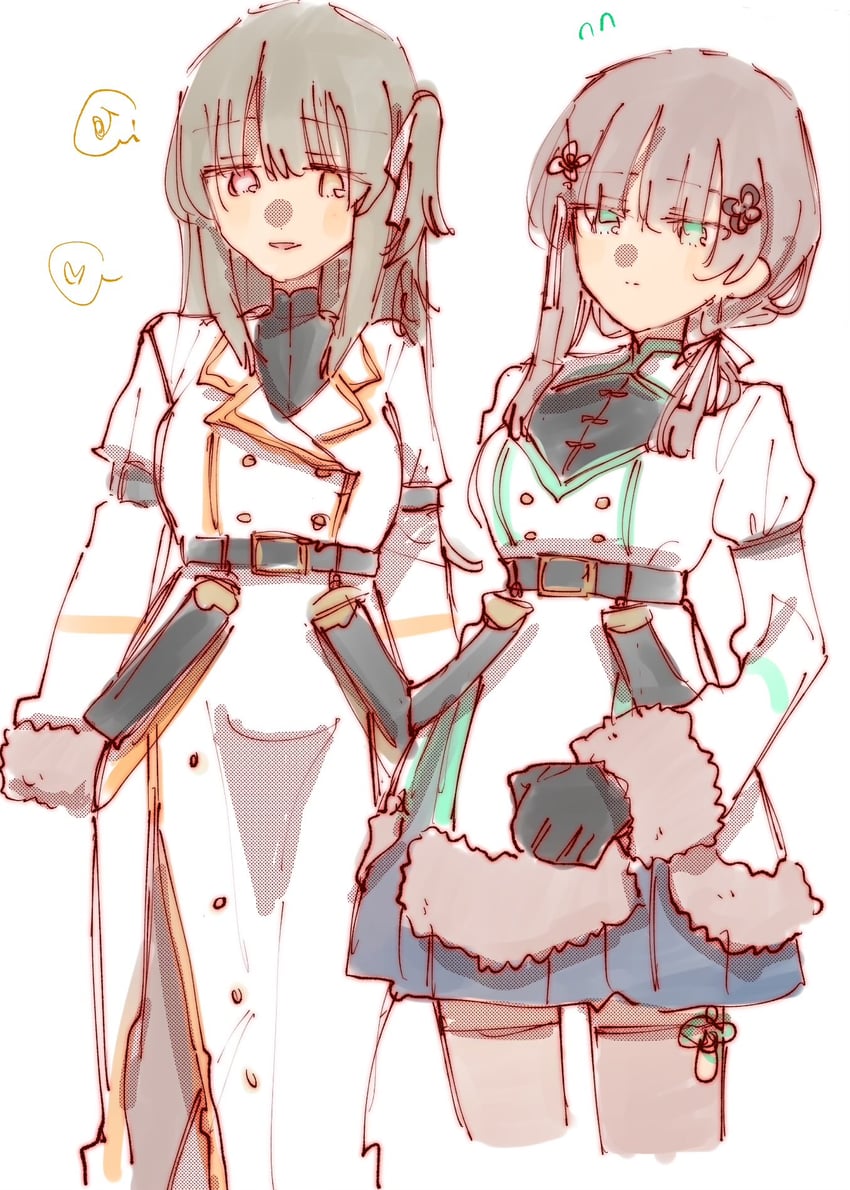 kuo shenlin and wang yujia (assault lily) drawn by rui_rui_rui0122