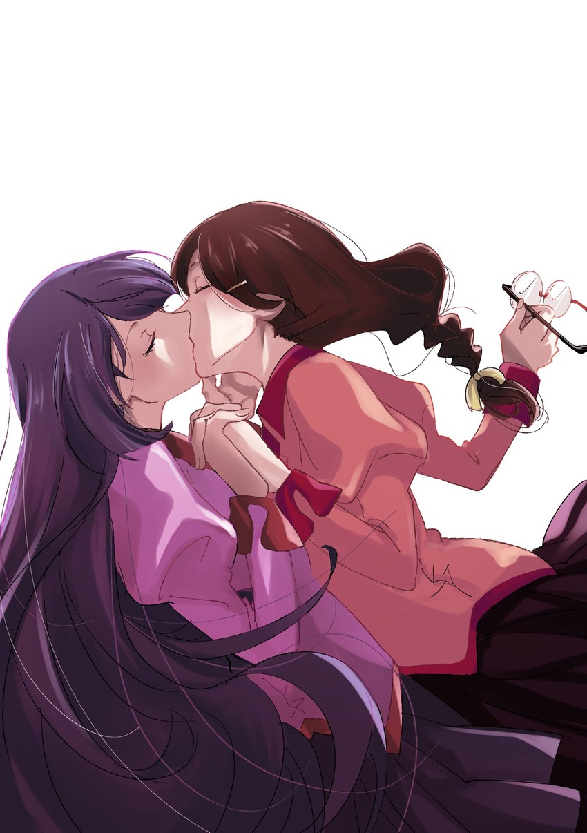 senjougahara hitagi and hanekawa tsubasa (monogatari) drawn by hatahata_(okkrslk)