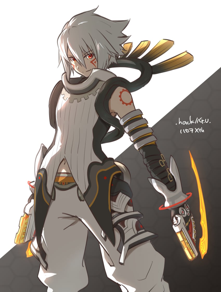haseo (.hack// and 2 more) drawn by kiikii_(kitsukedokoro)