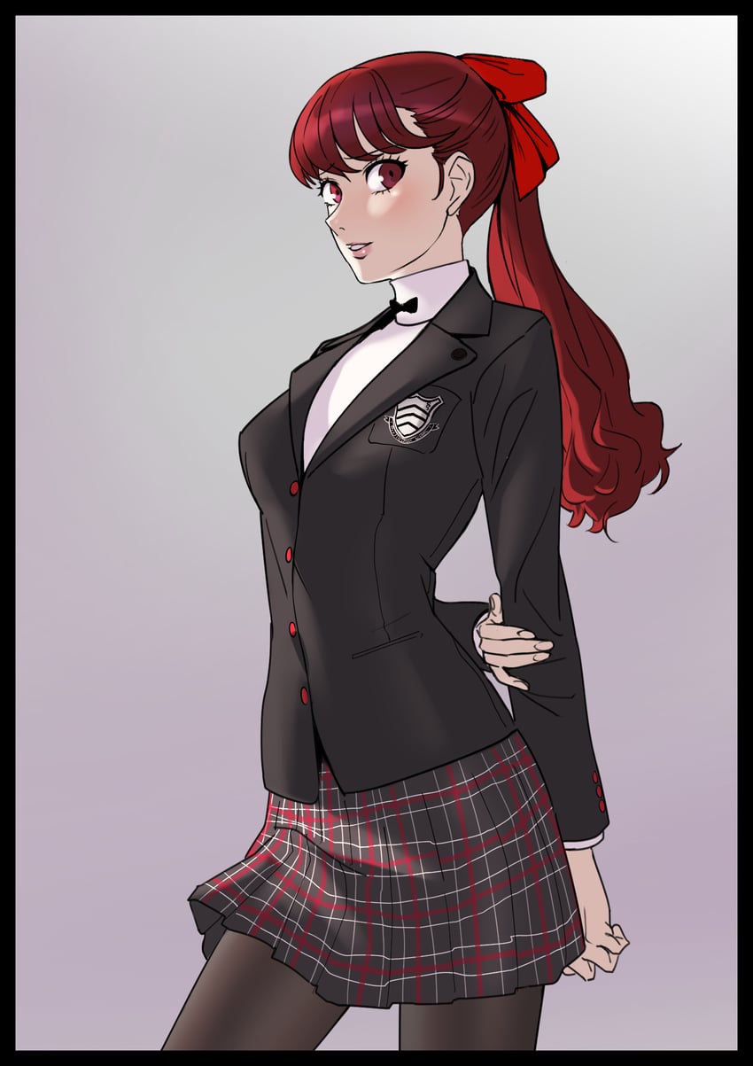 yoshizawa kasumi (persona and 2 more) drawn by akisora