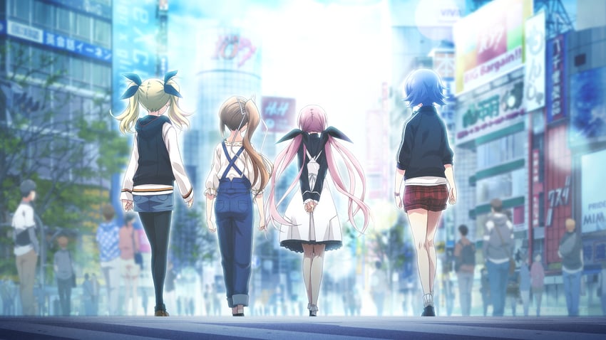 arimura hinae, kazuki hana, minamisawa senri, and yamazoe uki (chaos;child) drawn by sasaki_mutsumi