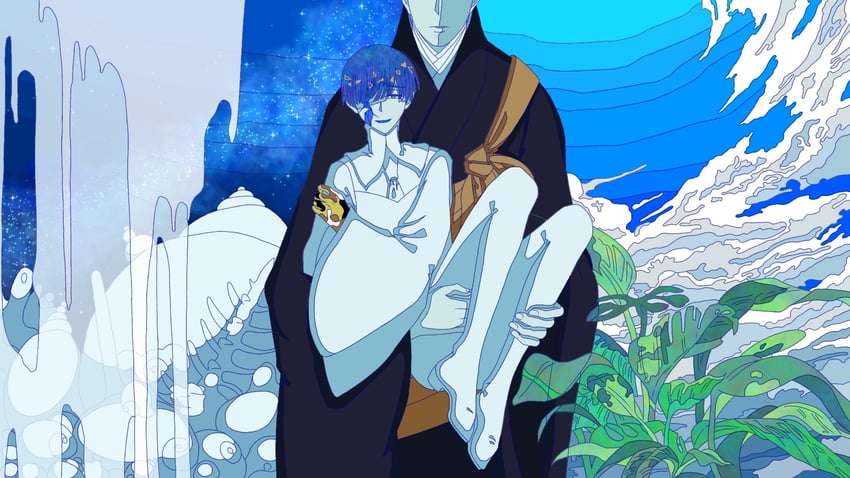 phosphophyllite and kongou sensei (houseki no kuni) drawn by shirokuko