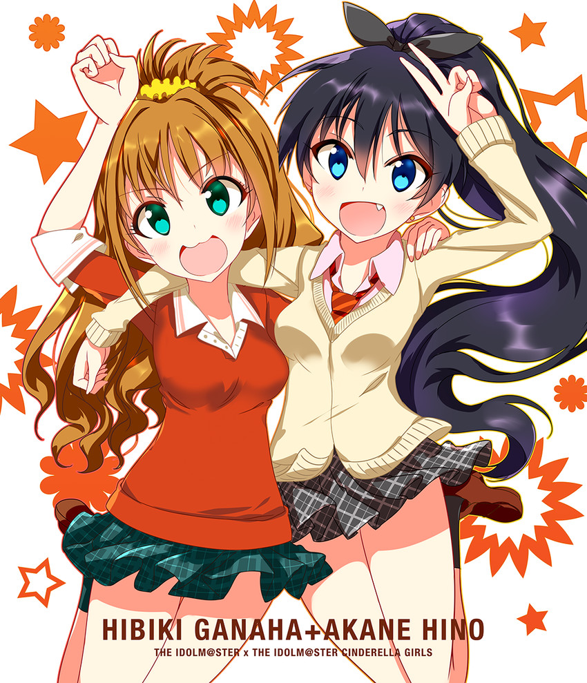 ganaha hibiki and hino akane (idolmaster and 1 more) drawn by sagamihara_sakyou