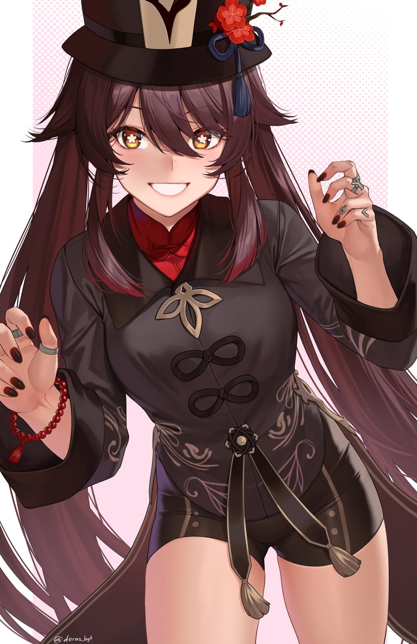 hu tao (genshin impact) drawn by deras