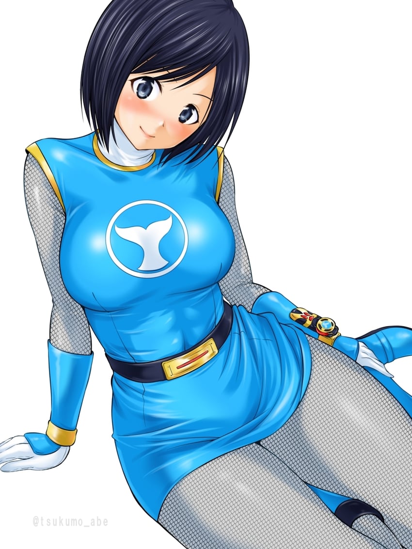 hurricane blue and nono nanami (super sentai and 1 more) drawn by abe_tsukumo