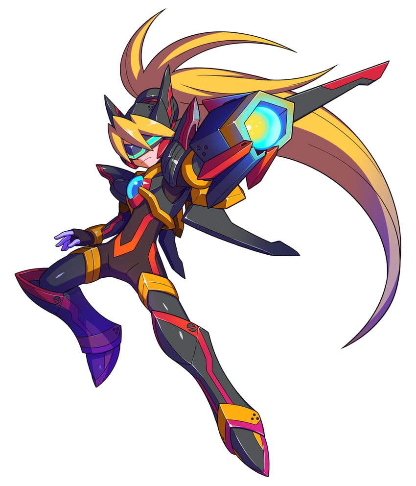 ciel and chrome raven (mega man and 3 more) drawn by tomycase