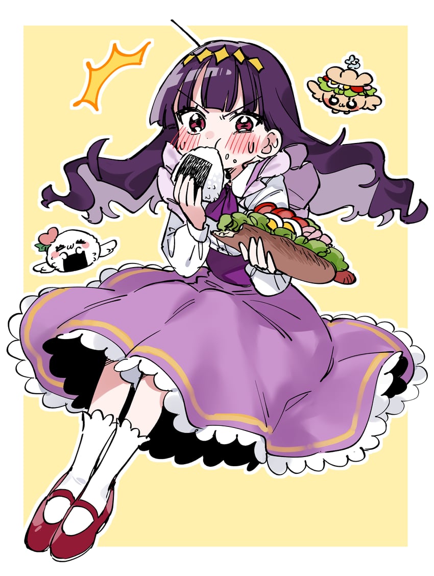kasai amane, recipipi, rice ball recipipi, and sandwich recipipi (precure and 1 more) drawn by kurihara_sakura