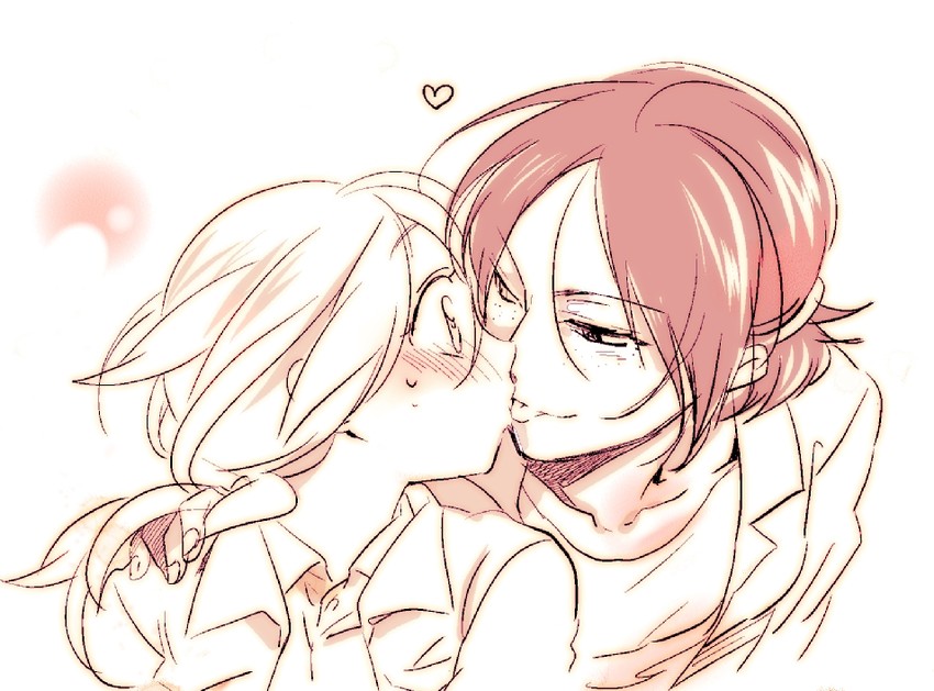 krista lenz and ymir (shingeki no kyojin) drawn by fui_g