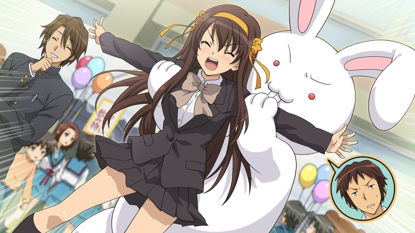suzumiya haruhi, kyon, and koizumi itsuki (suzumiya haruhi no yuuutsu and 2 more)