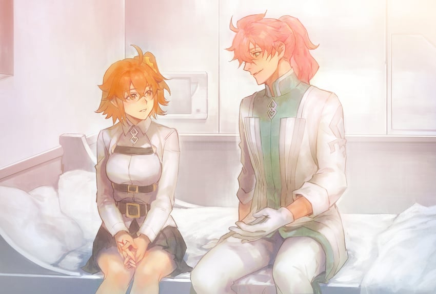 fujimaru ritsuka and romani archaman (fate and 1 more) drawn by kin_mokusei