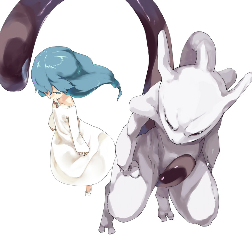 mewtwo and ambertwo (pokemon and 1 more) drawn by nyora_(soredemosekai)