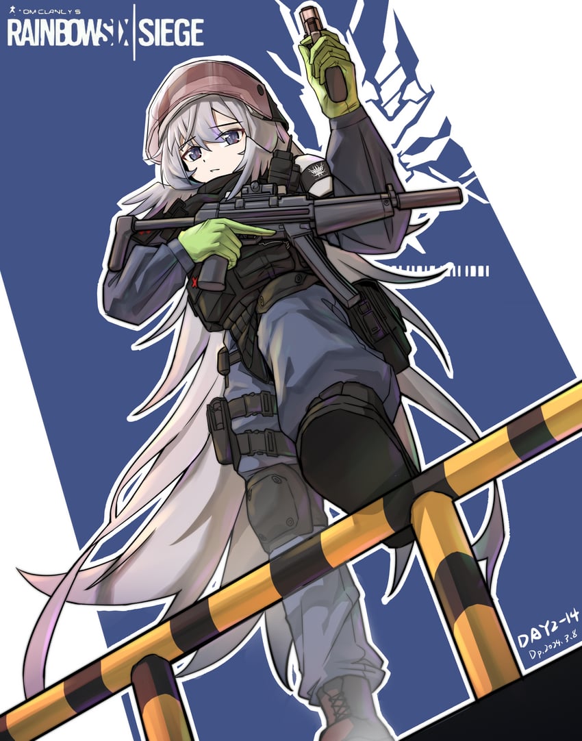 mulberry (arknights and 1 more) drawn by gaoling_gangqin