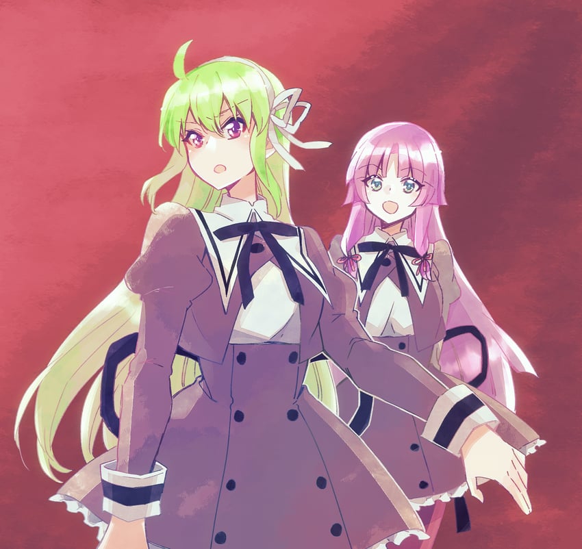 tanaka ichi and banshouya ena (assault lily) drawn by sorato_(astllatte)