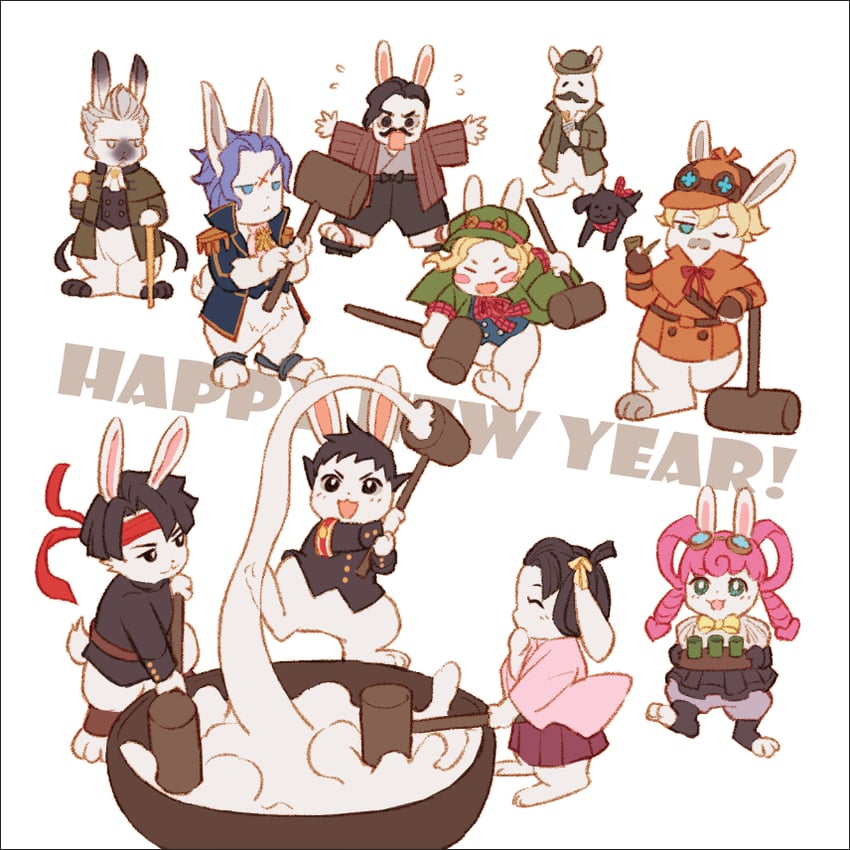 ryunosuke naruhodo, kazuma asogi, barok van zieks, herlock sholmes, susato mikotoba, and 6 more (ace attorney and 1 more) drawn by killerohan